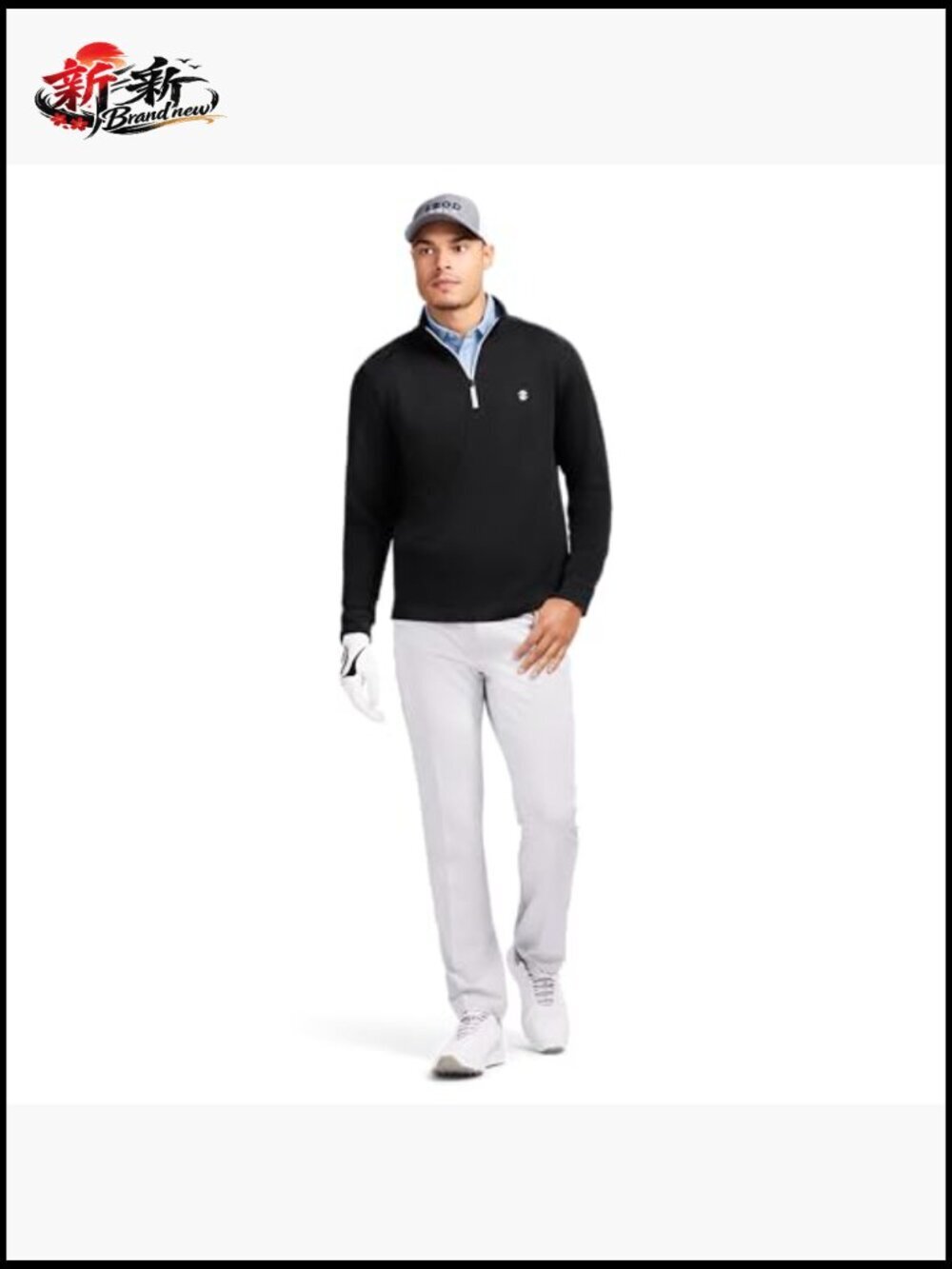 Men's Swingflex Golf Pro Mesh Quarter Zip Long Sleeve Shirt - Picture 4 of 7